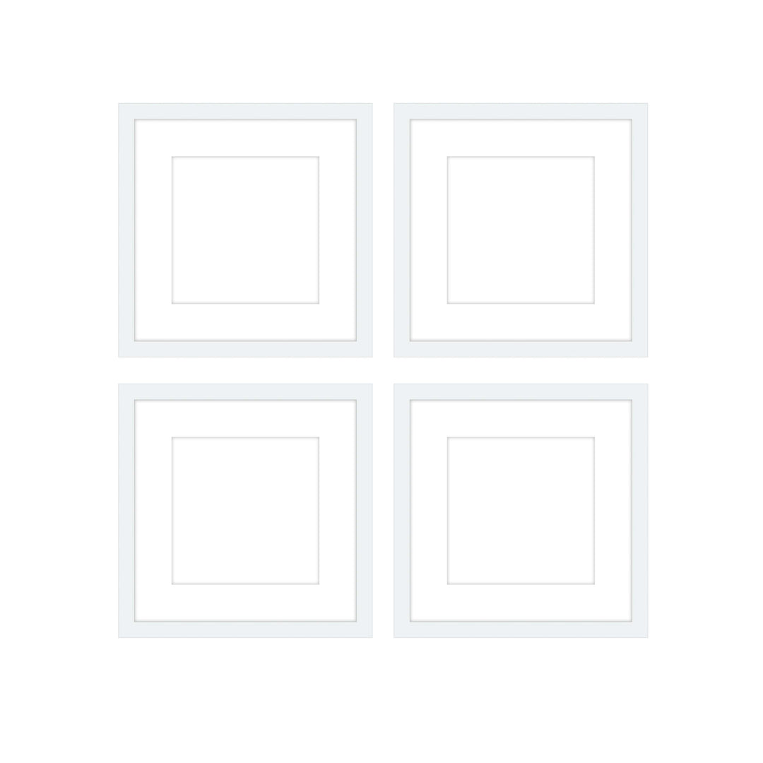 Gallery Wall - The Quads #Q202 Jensen / White Gallery Walls Made Easy