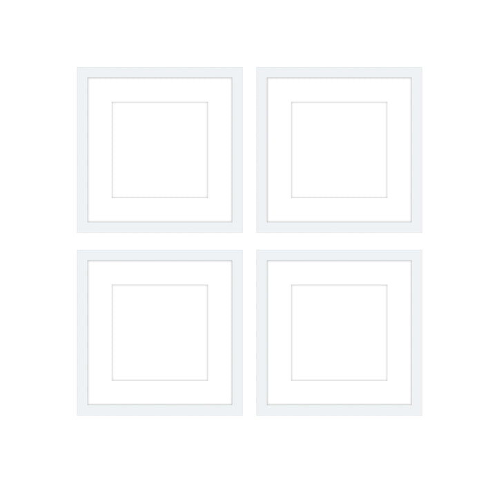 Gallery Wall - The Quads #Q202 Jensen / White Gallery Walls Made Easy