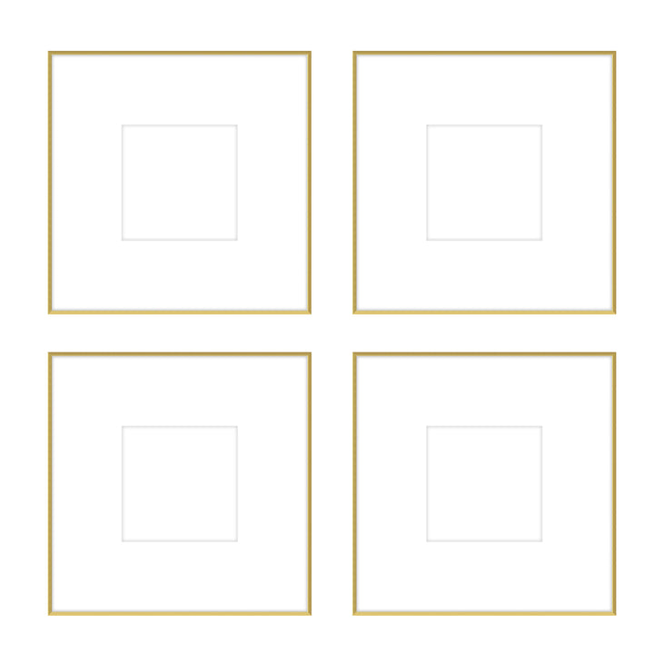 Gallery Wall - The Quads #Q203 Ashton (Flat) / Gold Satin Gallery Walls Made Easy