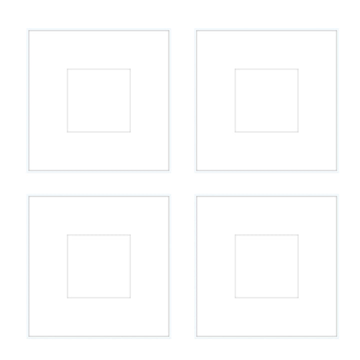Gallery Wall - The Quads #Q203 Ashton (Flat) / White Gallery Walls Made Easy