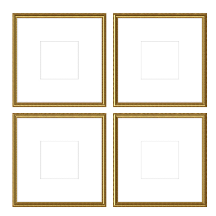 Gallery Wall - The Quads #Q203 Graysen / Gold Satin Gallery Walls Made Easy