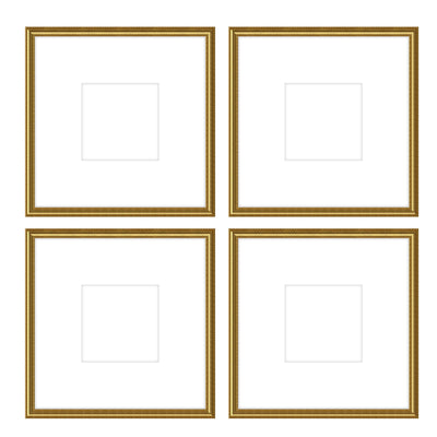 Gallery Wall - The Quads #Q203 Graysen / Gold Satin Gallery Walls Made Easy
