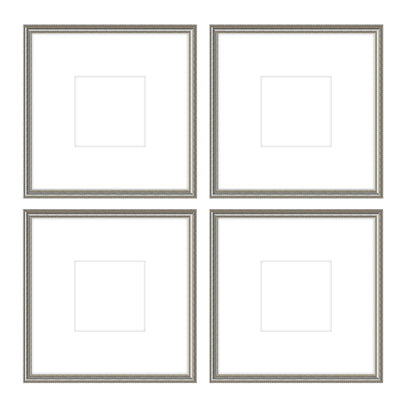Gallery Wall - The Quads #Q203 Graysen / Silver Satin Gallery Walls Made Easy