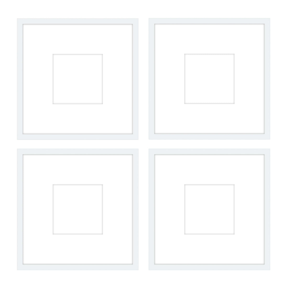 Gallery Wall - The Quads #Q203 Jensen / White Gallery Walls Made Easy