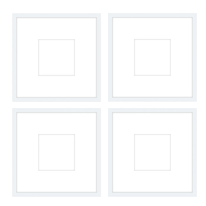 Gallery Wall - The Quads #Q203 Jensen / White Gallery Walls Made Easy