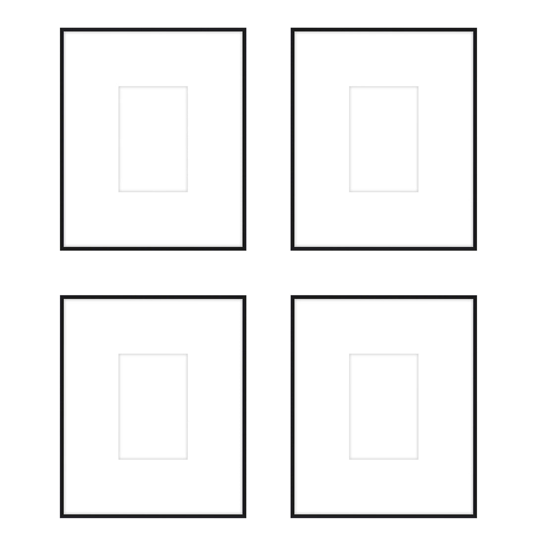 Gallery Wall -The Quads #Q204 Ashton (Flat) / Black Satin Gallery Walls Made Easy