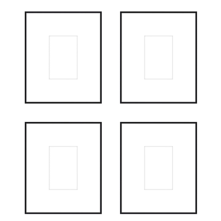 Gallery Wall -The Quads #Q204 Ashton (Flat) / Black Satin Gallery Walls Made Easy