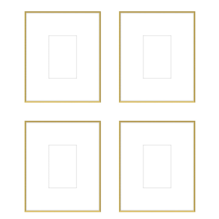 Gallery Wall -The Quads #Q204 Ashton (Flat) / Gold Satin Gallery Walls Made Easy