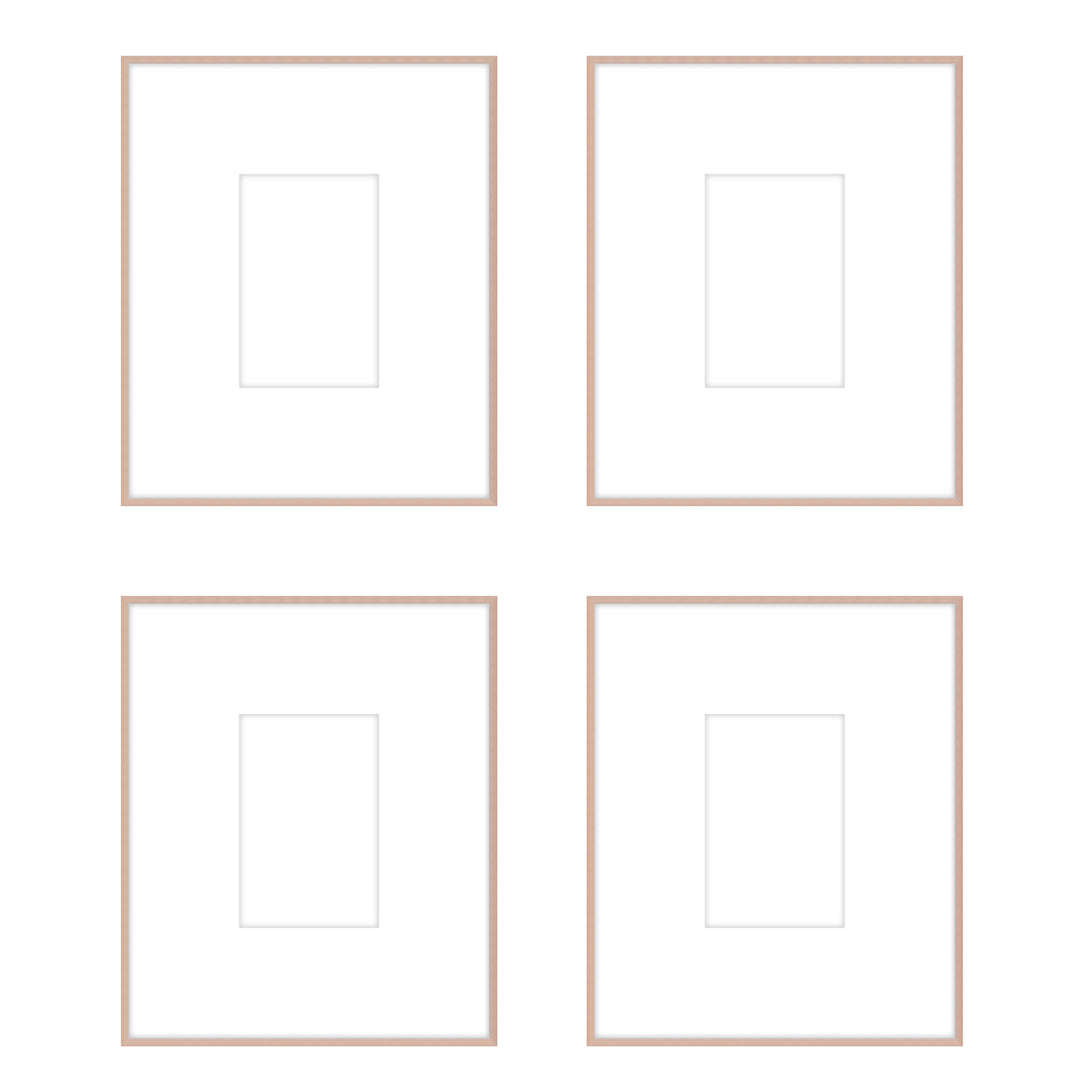 Gallery Wall -The Quads #Q204 Ashton (Flat) / Rose Gold Gallery Walls Made Easy