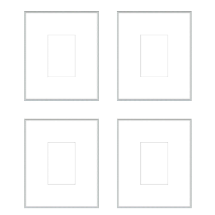 Gallery Wall -The Quads #Q204 Ashton (Flat) / Silver Satin Gallery Walls Made Easy