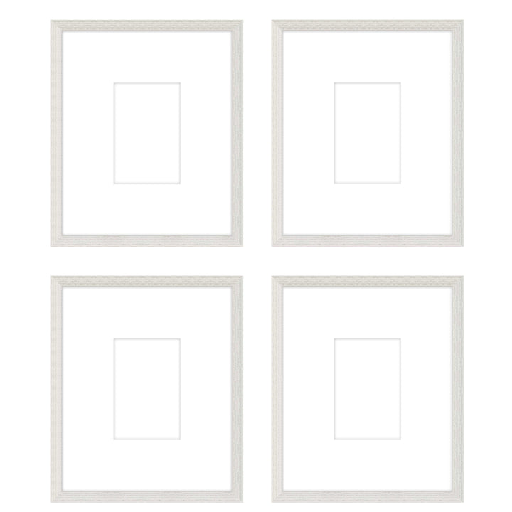 Gallery Wall -The Quads #Q204 Darby / White Wash Gallery Walls Made Easy