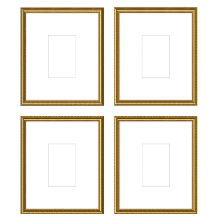 Gallery Wall -The Quads #Q204 Graysen / Gold Satin Gallery Walls Made Easy