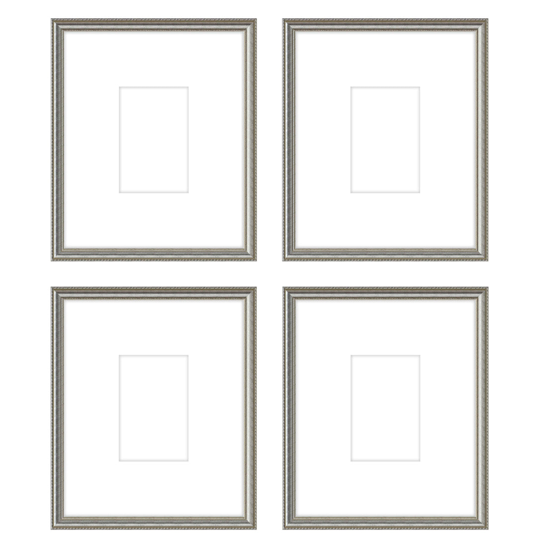 Gallery Wall -The Quads #Q204 Graysen / Silver Satin Gallery Walls Made Easy