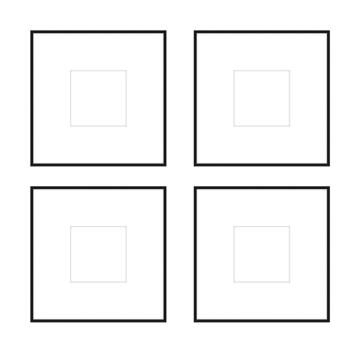 Gallery Wall - The Quads #Q205 Ashton (Flat) / Black Satin Gallery Walls Made Easy