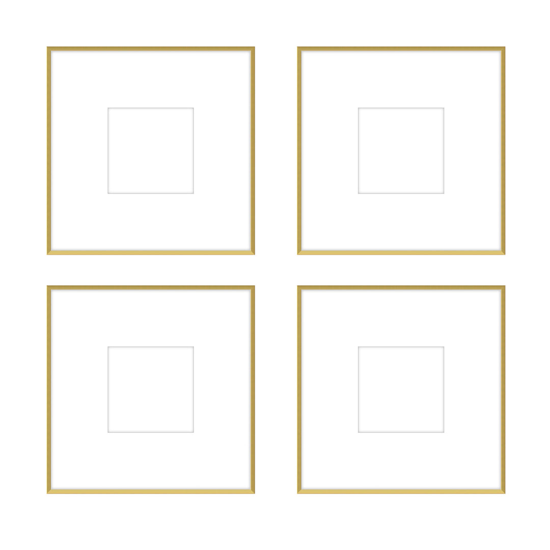 Gallery Wall - The Quads #Q205 Ashton (Flat) / Gold Satin Gallery Walls Made Easy