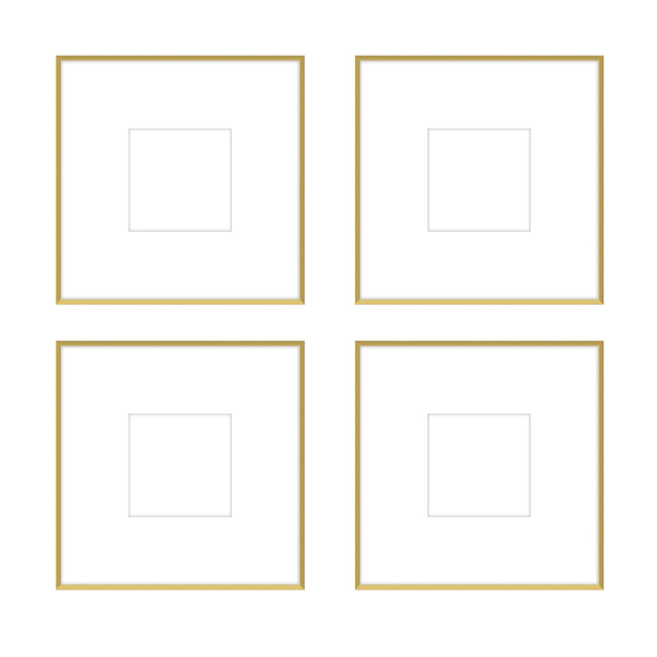 Gallery Wall - The Quads #Q205 Ashton (Flat) / Gold Satin Gallery Walls Made Easy
