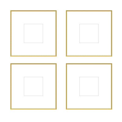 Gallery Wall - The Quads #Q205 Ashton (Flat) / Gold Satin Gallery Walls Made Easy