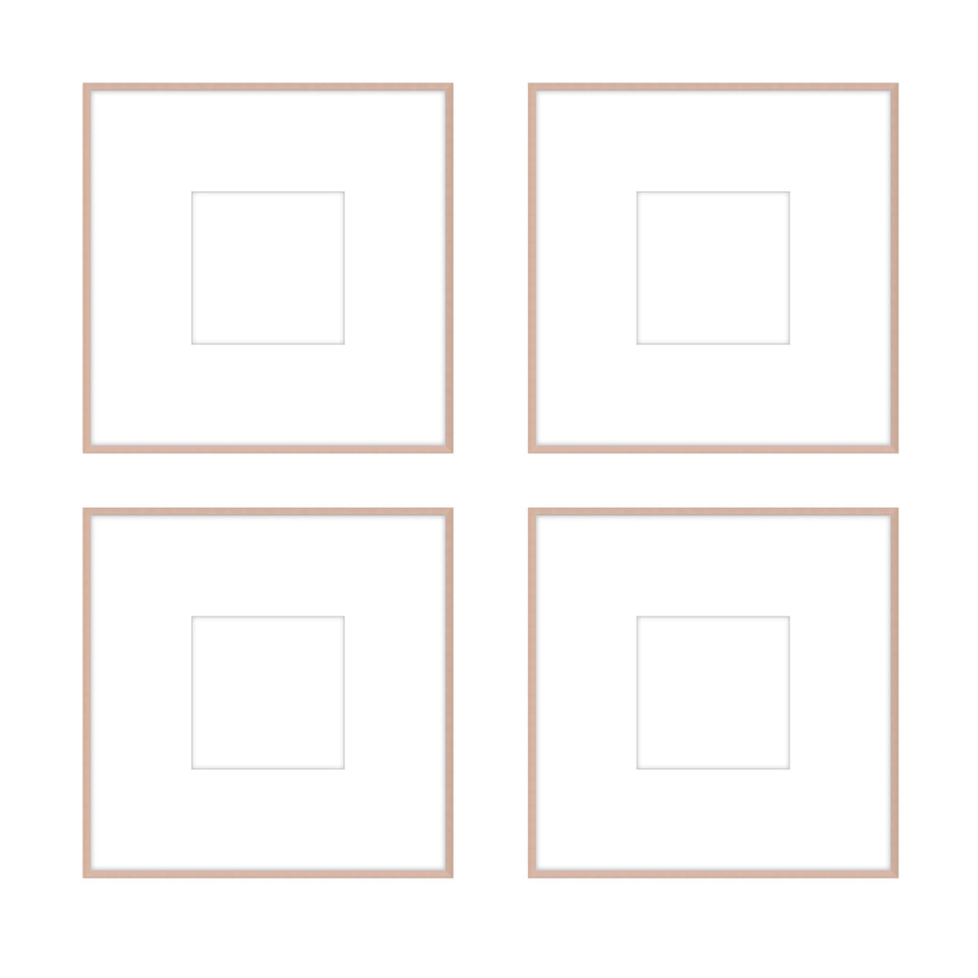 Gallery Wall - The Quads #Q205 Ashton (Flat) / Rose Gold Gallery Walls Made Easy