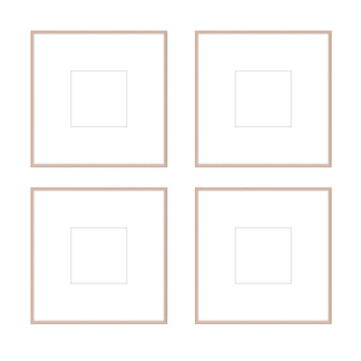 Gallery Wall - The Quads #Q205 Ashton (Flat) / Rose Gold Gallery Walls Made Easy
