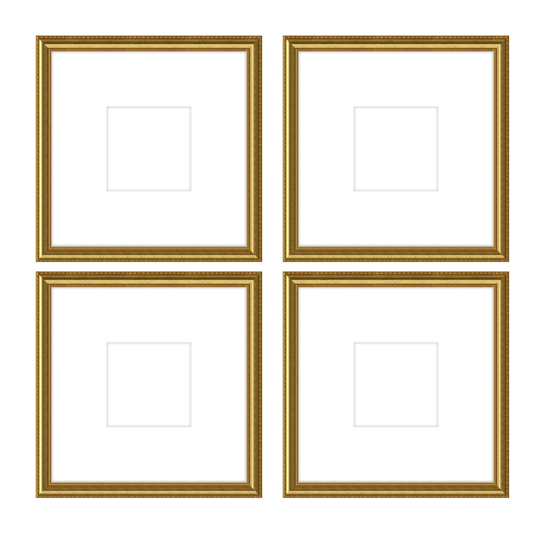 Gallery Wall - The Quads #Q205 Graysen / Gold Satin Gallery Walls Made Easy