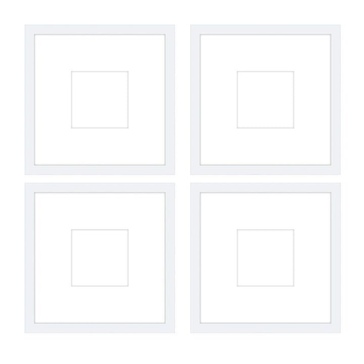 Gallery Wall - The Quads #Q205 Jensen / White Gallery Walls Made Easy