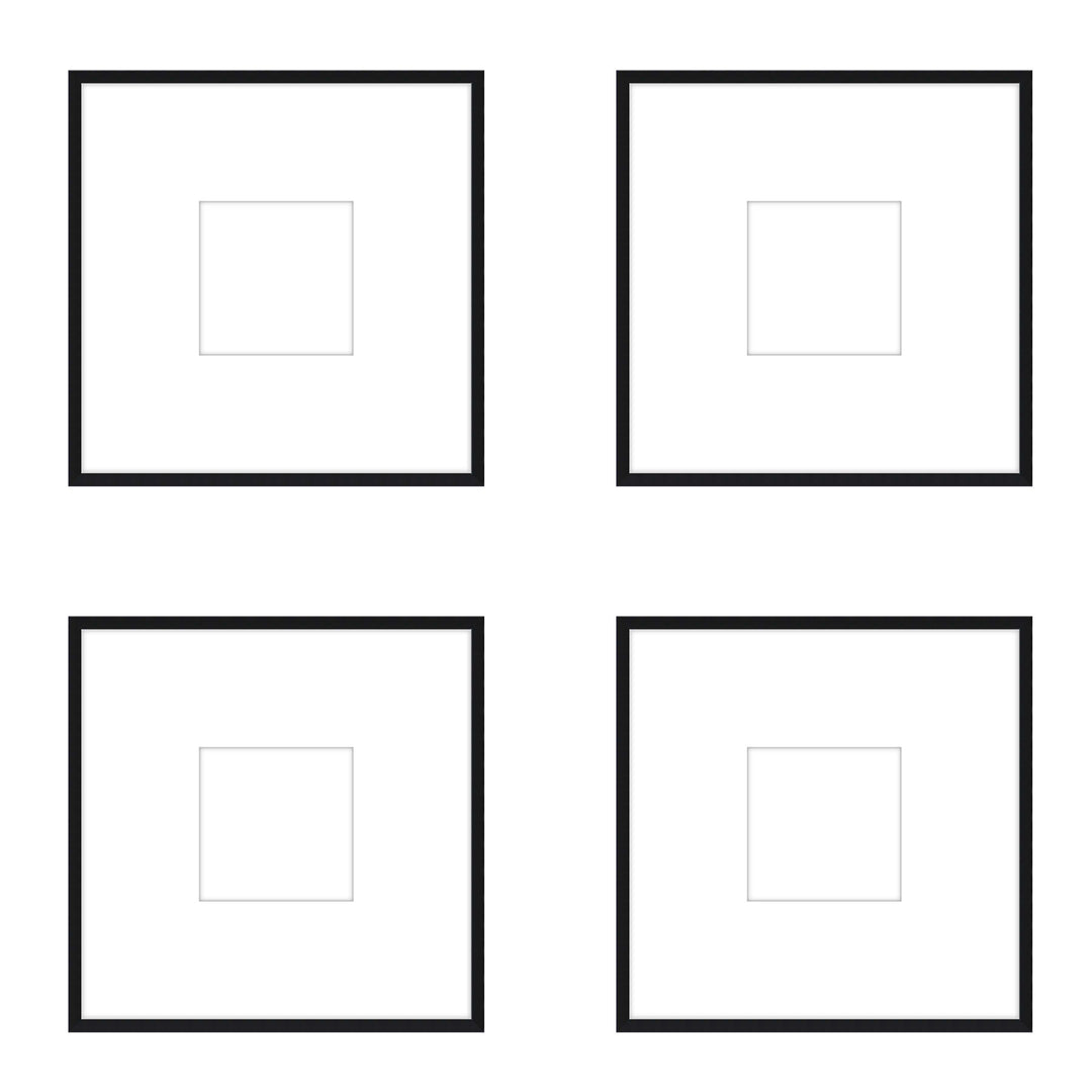 Gallery Wall - The Quads #Q206 Ashton (Flat) / Black Satin Gallery Walls Made Easy
