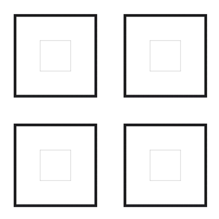 Gallery Wall - The Quads #Q206 Ashton (Flat) / Black Satin Gallery Walls Made Easy