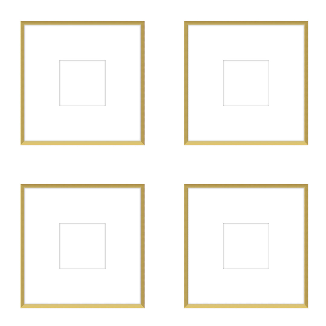Gallery Wall - The Quads #Q206 Ashton (Flat) / Gold Satin Gallery Walls Made Easy