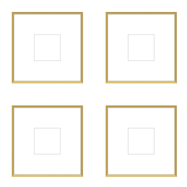 Gallery Wall - The Quads #Q206 Ashton (Flat) / Gold Satin Gallery Walls Made Easy