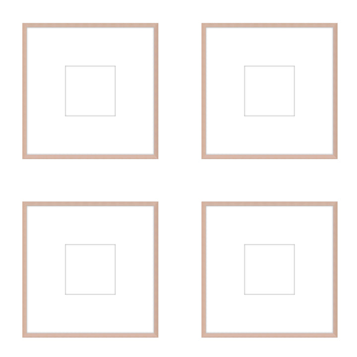 Gallery Wall - The Quads #Q206 Ashton (Flat) / Rose Gold Gallery Walls Made Easy