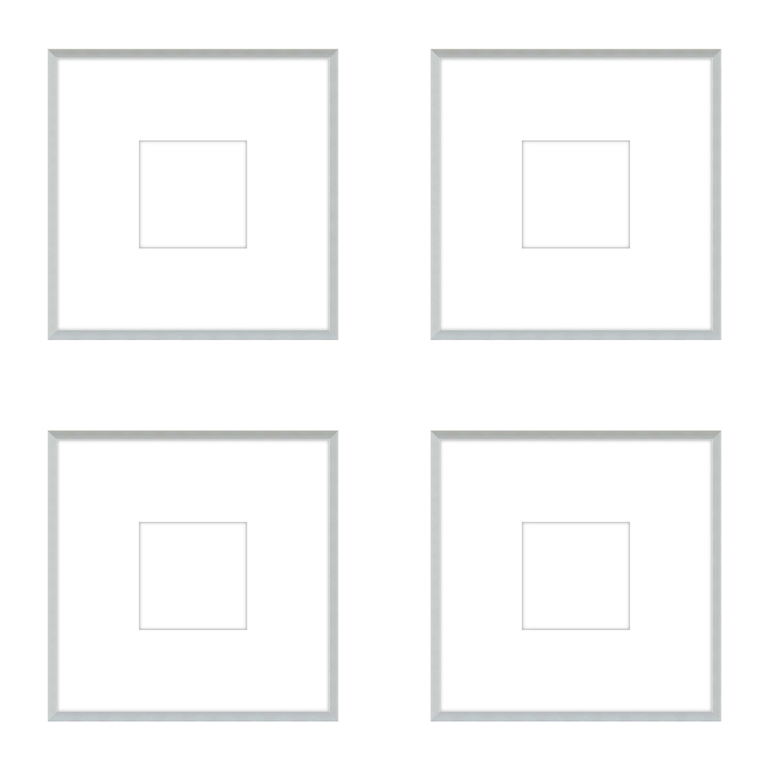 Gallery Wall - The Quads #Q206 Ashton (Flat) / Silver Satin Gallery Walls Made Easy