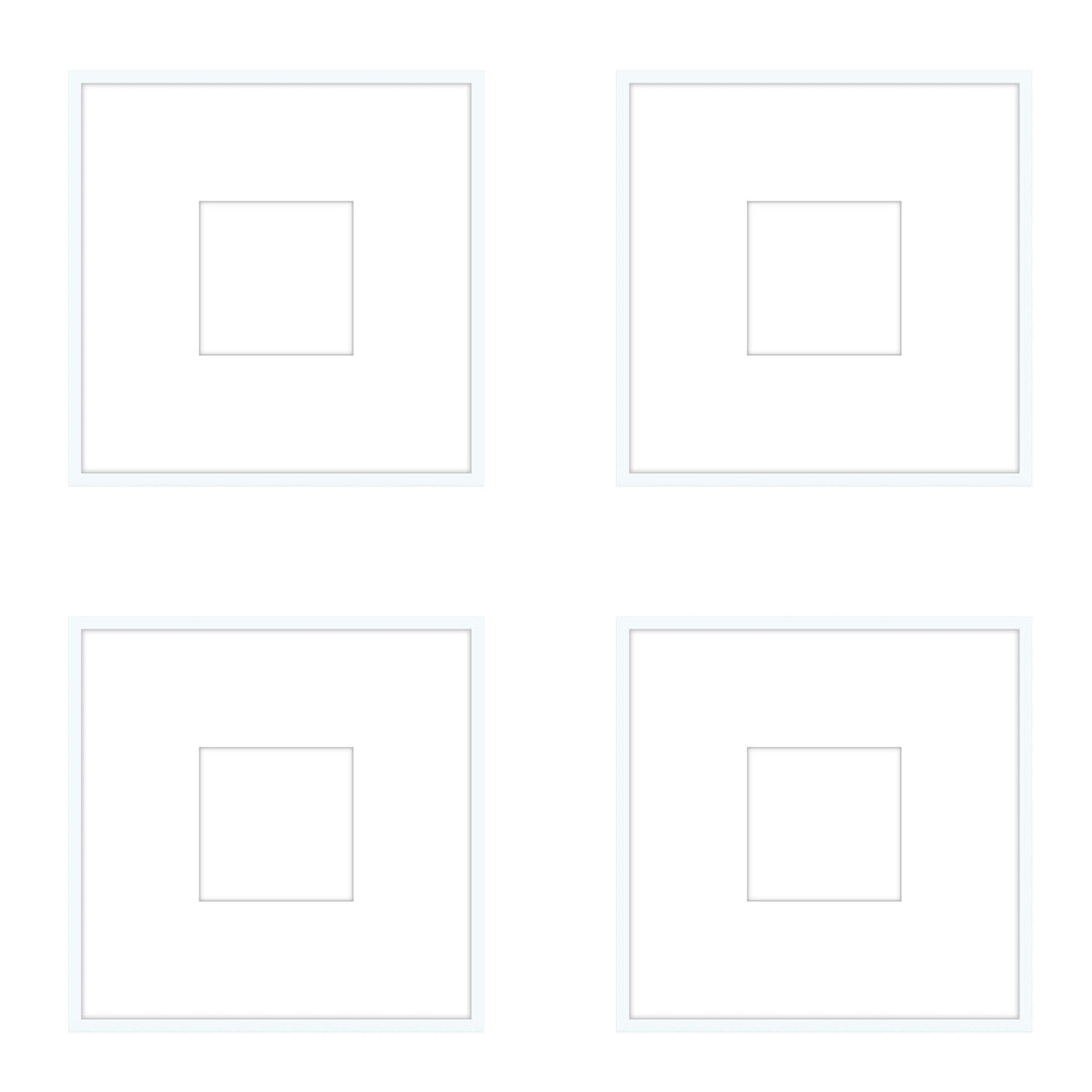 Gallery Wall - The Quads #Q206 Ashton (Flat) / White Gallery Walls Made Easy