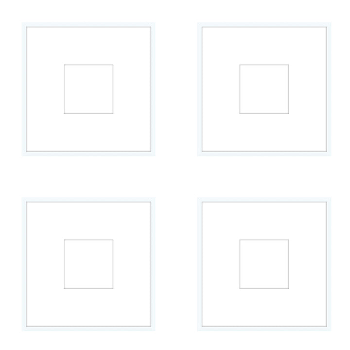 Gallery Wall - The Quads #Q206 Ashton (Flat) / White Gallery Walls Made Easy