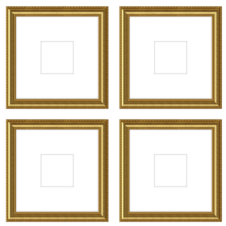 Gallery Wall - The Quads #Q206 Graysen / Gold Satin Gallery Walls Made Easy