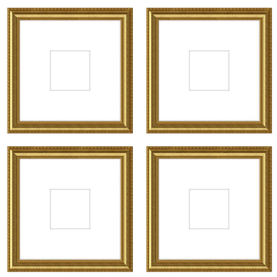 Gallery Wall - The Quads #Q206 Graysen / Gold Satin Gallery Walls Made Easy