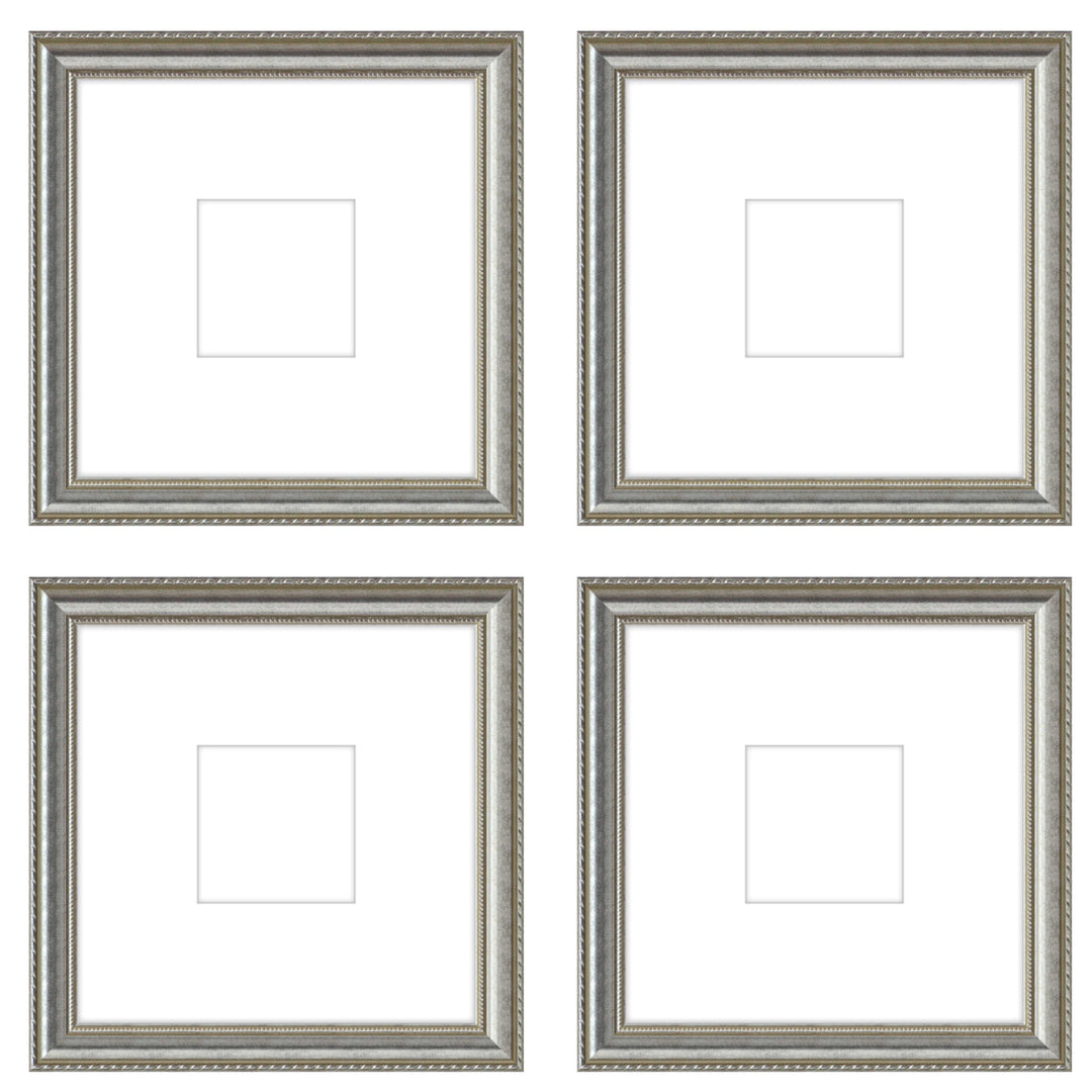 Gallery Wall - The Quads #Q206 Graysen / Silver Satin Gallery Walls Made Easy