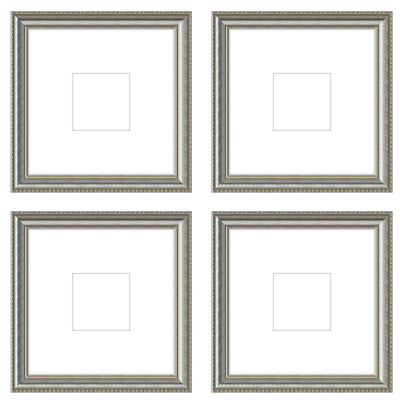 Gallery Wall - The Quads #Q206 Graysen / Silver Satin Gallery Walls Made Easy