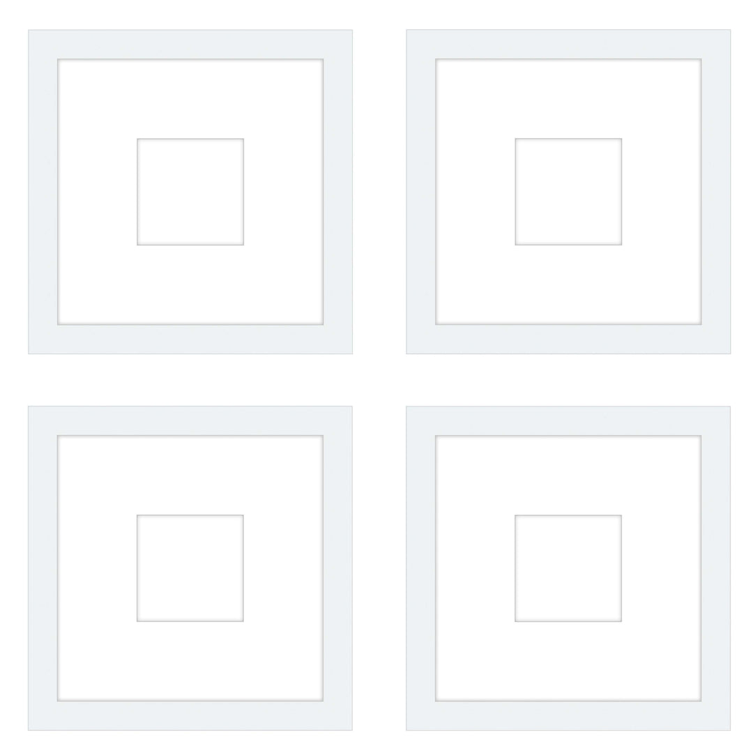 Gallery Wall - The Quads #Q206 Jensen / White Gallery Walls Made Easy