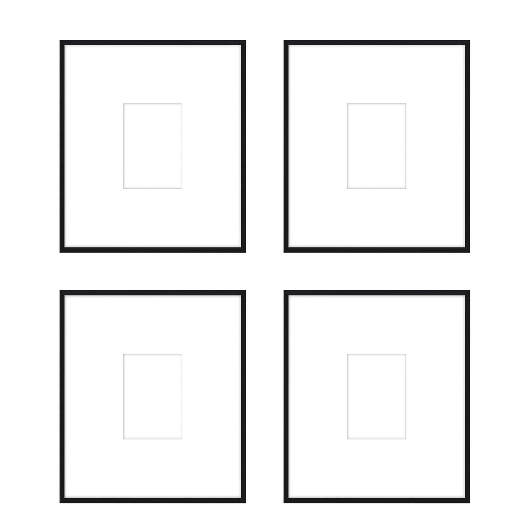 Gallery Wall - The Quads #Q207 Ashton (Flat) / Black Satin Gallery Walls Made Easy