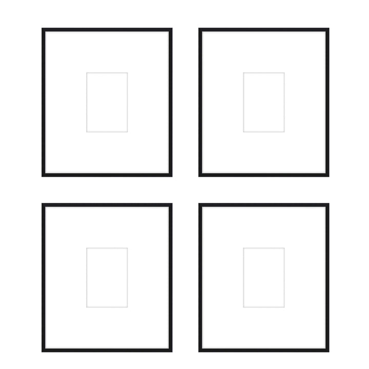 Gallery Wall - The Quads #Q207 Ashton (Flat) / Black Satin Gallery Walls Made Easy