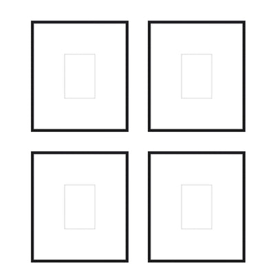 Gallery Wall - The Quads #Q207 Ashton (Flat) / Black Satin Gallery Walls Made Easy