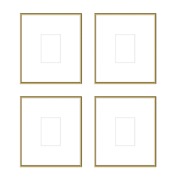 Gallery Wall - The Quads #Q207 Ashton (Flat) / Gold Gloss Gallery Walls Made Easy