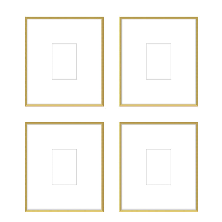 Gallery Wall - The Quads #Q207 Ashton (Flat) / Gold Satin Gallery Walls Made Easy