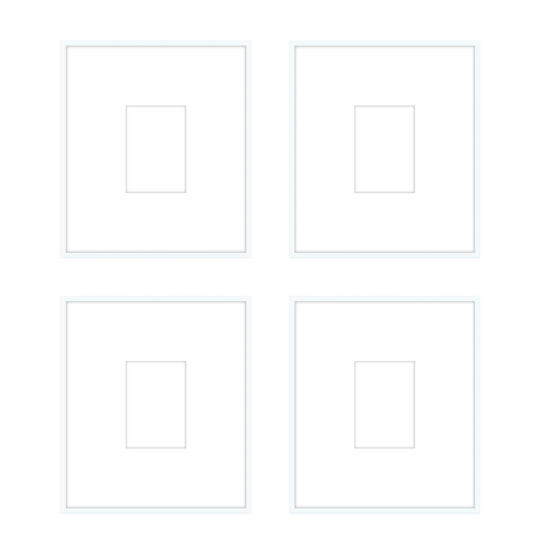 Gallery Wall - The Quads #Q207 Ashton (Flat) / White Gallery Walls Made Easy