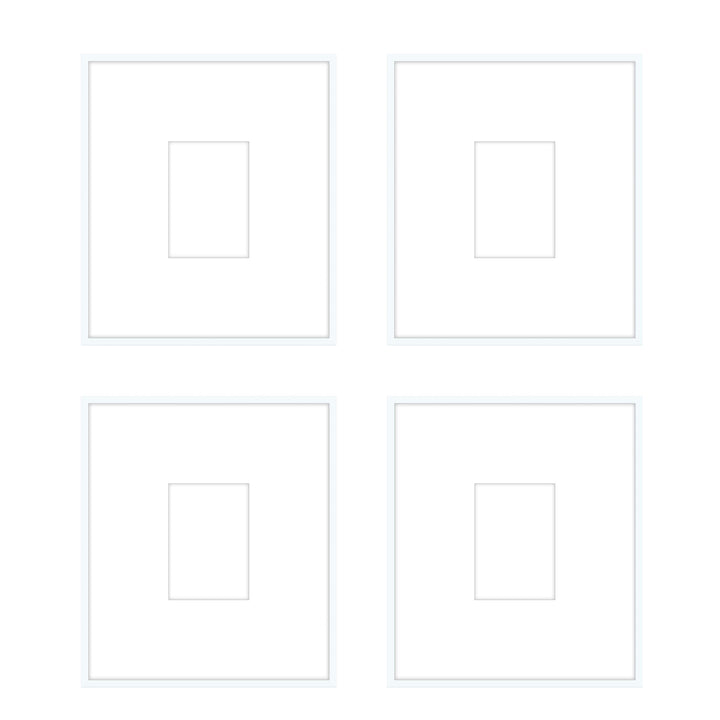 Gallery Wall - The Quads #Q207 Ashton (Flat) / White Gallery Walls Made Easy