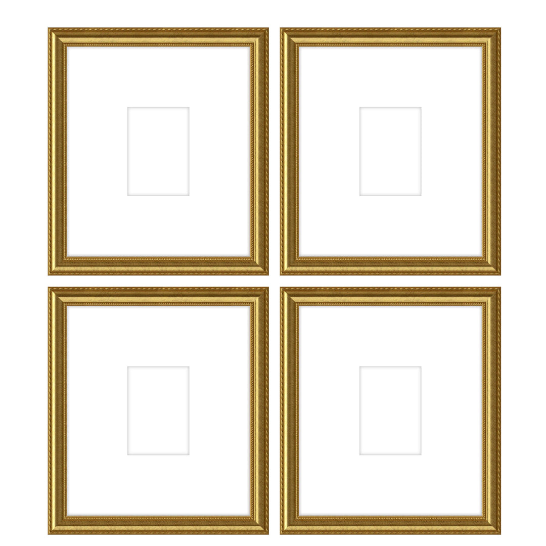 Gallery Wall - The Quads #Q207 Graysen / Gold Satin Gallery Walls Made Easy