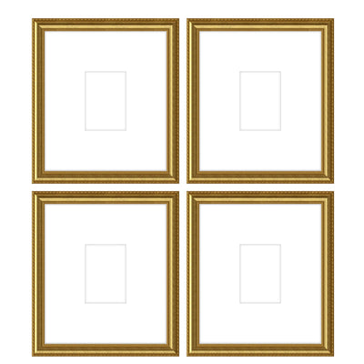 Gallery Wall - The Quads #Q207 Graysen / Gold Satin Gallery Walls Made Easy