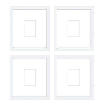 Gallery Wall - The Quads #Q207 Jensen / White Gallery Walls Made Easy