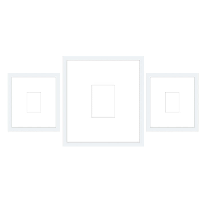 Gallery Wall -Triptych #103 Darby / White Gallery Walls Made Easy