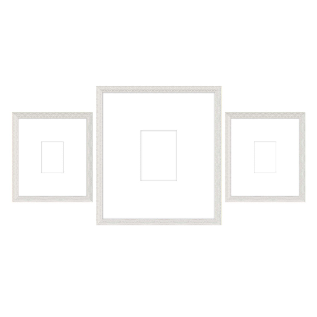 Gallery Wall -Triptych #103 Darby / White Wash Gallery Walls Made Easy